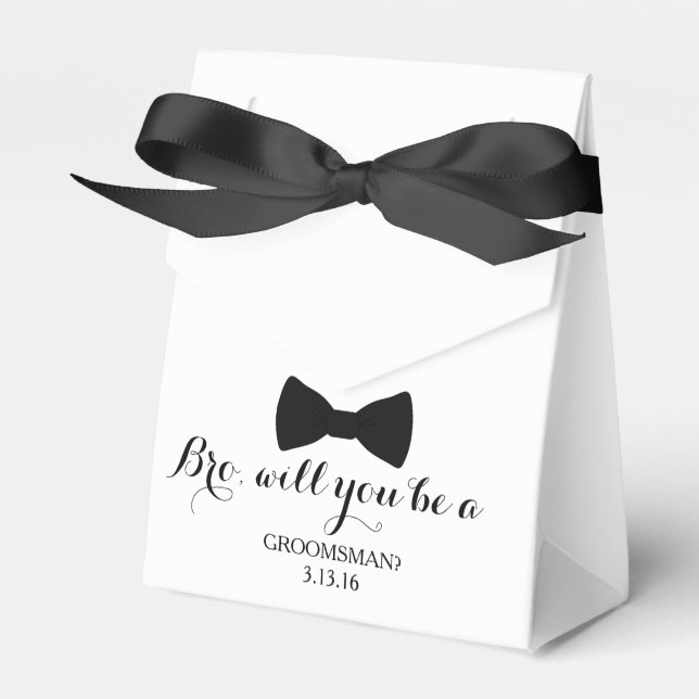 Para Regalos Caja de Favor - Hermano, Groomsman|Mejor Hombre (Front Side)