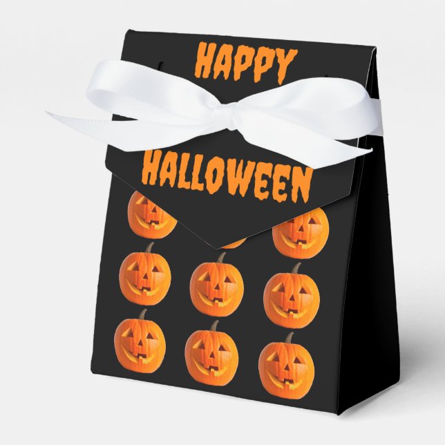 Para Regalos Caja de Favor Jack-O-Lantern (Front Side)