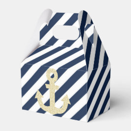 Para Regalos Caja de Favor Nautical Anchor de la Marina y Purpu