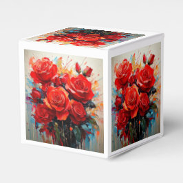 Para Regalos Caja de Favor - Obra de arte de las Rosas Rojas