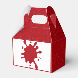 Para Regalos Caja de Favor Personalizada con Salpicaduras Rojas