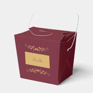 Para Regalos Caja de Favor Personalizada de Burdeos