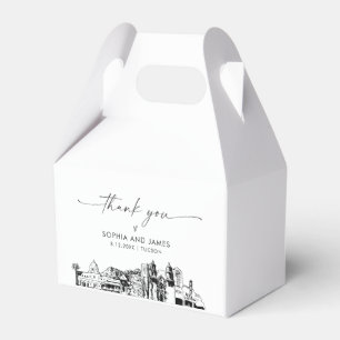 Para Regalos Caja de Favor Personalizada de Tucson Boda
