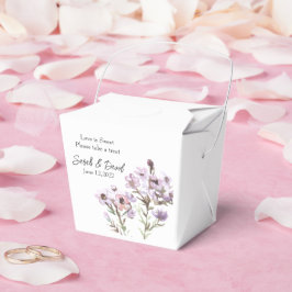 Para Regalos Caja de favor personalizada - Floral morado elegan