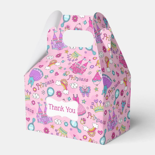 Para Regalos Caja de Favor Princesa Prink Gable (Front Side)
