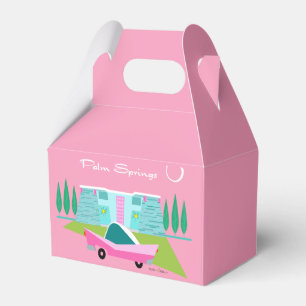 Para Regalos Caja de Favor Retro Pink Palm Springs