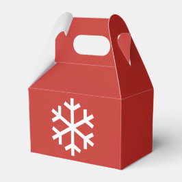 Para Regalos Caja de Favor Roja de Navidades de copo de nieve