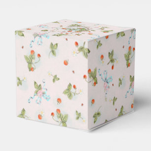 Para Regalos Caja de Favor Rosa Pequeña Fresa Marie Antoinette