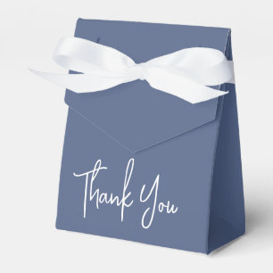 Para Regalos Caja de Favor Simple Escritura Azul Gracias