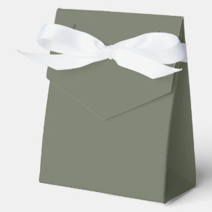 Para Regalos Caja de Favor Verde Musgo Mínima con Cinta (Person