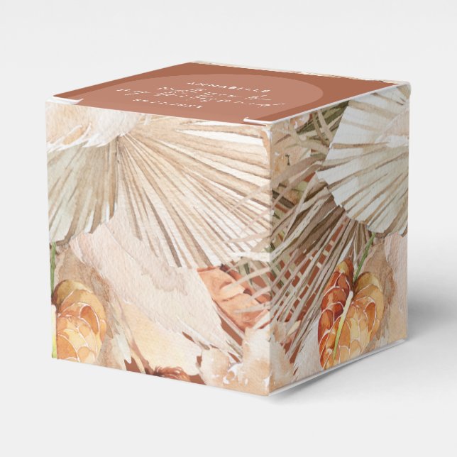 Para Regalos Caja de favores bohenianos rust terracota (Costado Anverso)