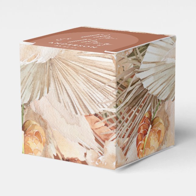 Para Regalos Caja de favores bohenianos rust terracota (Costado Anverso)