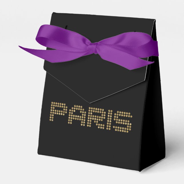 Para Regalos caja de favores brillante de París (Front Side)