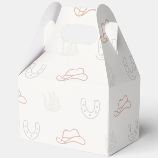 Para Regalos Caja de favores con tema occidental (Anverso)