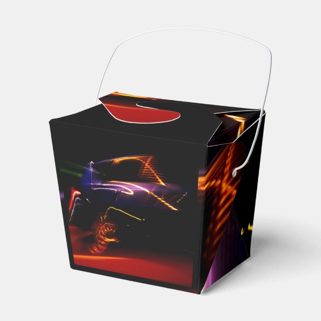 Para Regalos caja de favores de baile de auto púrpura (Front Side)