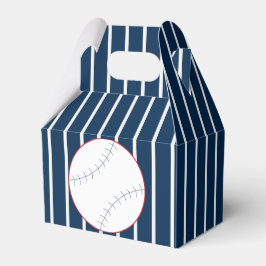 Para Regalos Caja de favores de béisbol a rayas de la marina