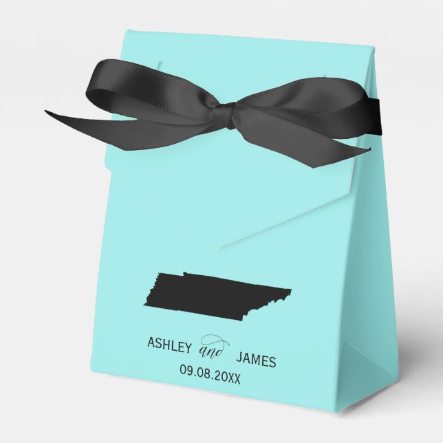 Para Regalos Caja de Favores de Bienvenida de Boda a Tennessee, (Front Side)