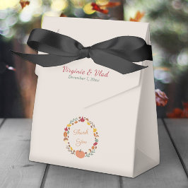 Para Regalos Caja de favores de boda de corona y otoño