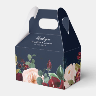 Para Regalos caja de favores de boda floral con acuarela de col