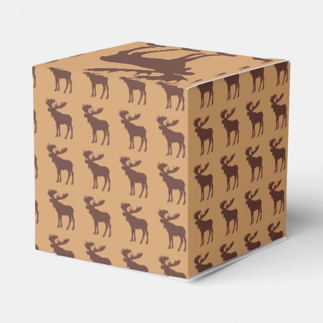 Para Regalos Caja de favores de boda marrón simple (Reverso Costado)