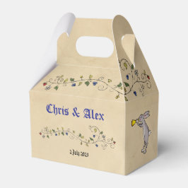 Para Regalos Caja de favores de bodas de animales medievales