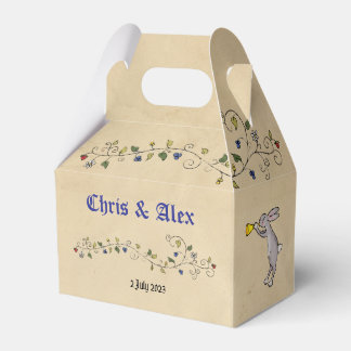 Para Regalos Caja de favores de bodas de animales medievales