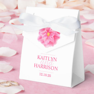 Para Regalos Caja de favores de bodas de arte floral de camelia