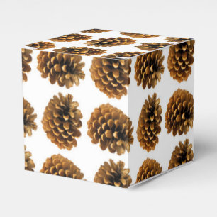 Para Regalos Caja de favores de conos de pino