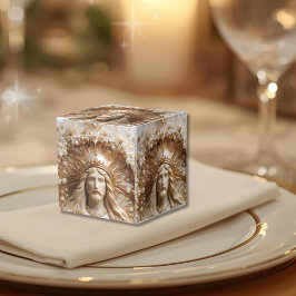 Para Regalos Caja de Favores de Cristo Rey en Oro y Perlas