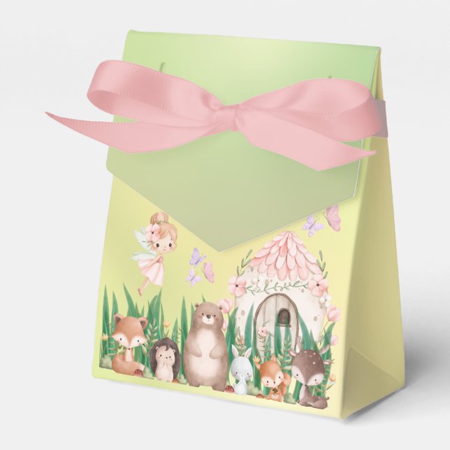 Para Regalos Caja de Favores de Cumpleaños de Hada del Bosque C (Front Side)