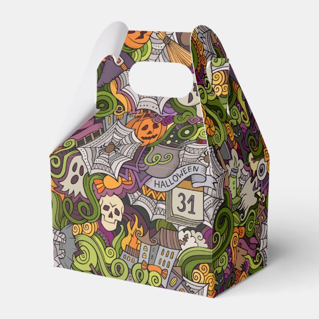 Para Regalos Caja de Favores de Halloween Espeluznante (Front Side)