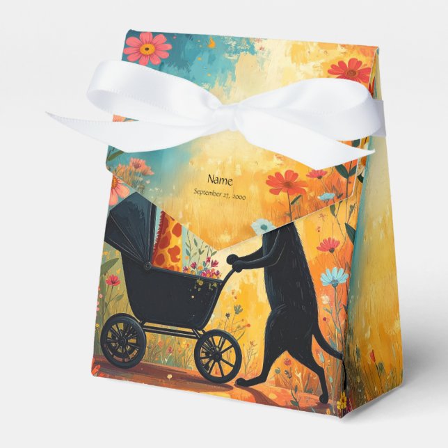 Para Regalos Caja de Favores de Jirafa de Gato Bonito (Front Side)