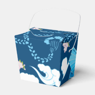 Para Regalos Caja de favores de kimono azul