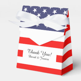 Para Regalos Caja de favores de la fiesta de bodas con bandera 