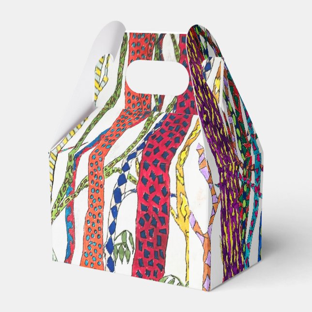 Para Regalos caja de favores de la fiesta forestal loca (Front Side)