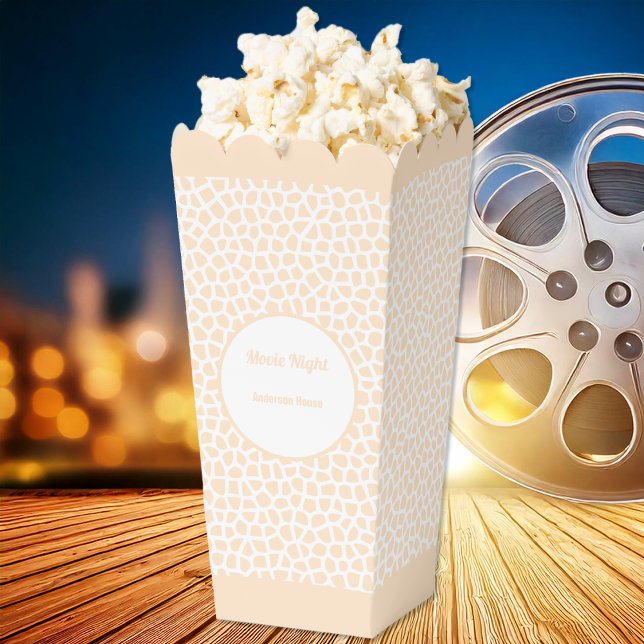 Para Regalos Caja de Favores de Palomitas de Terrazzo - Naranja (Terrazzo - Orange Peach Popcorn Favor Box-Popcorn Movie by Leapfroglisics Shop)