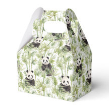 Caja de favores de panda bamboo
