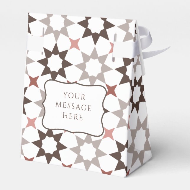 Para Regalos Caja de favores de patrón árabe árabe. (Reverso)