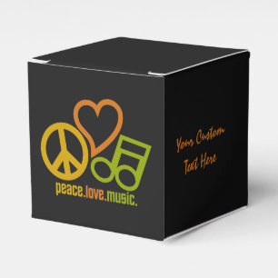 Para Regalos Caja de favores de Peace Love Music personalizado