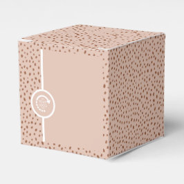 Para Regalos Caja de favores de puntos marrones y beige boho co