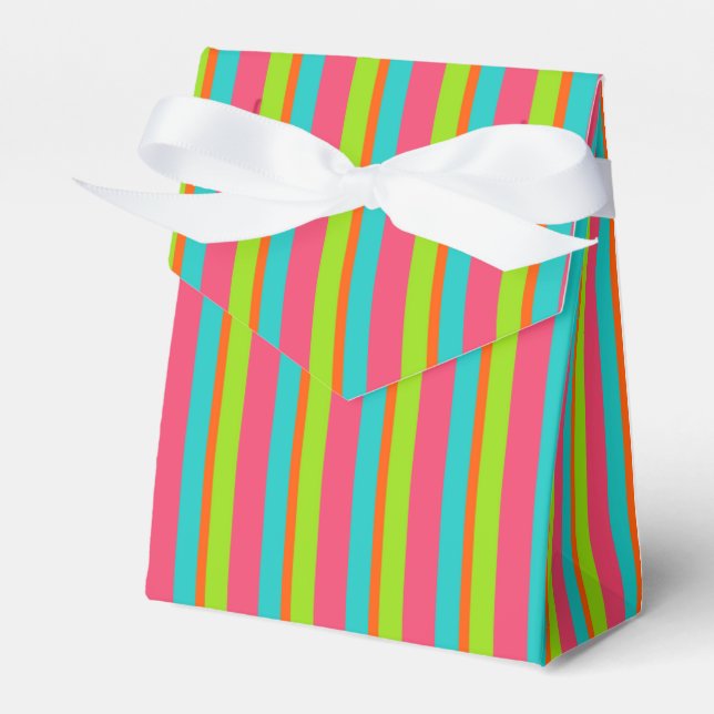 Para Regalos Caja de favores de rayas brillantes (Front Side)
