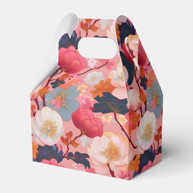 Para Regalos caja de favores de un partido de patrón japonés (Front Side)