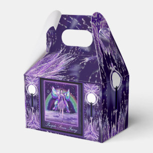 Para Regalos Caja de favores del hada de la lluvia púrpura