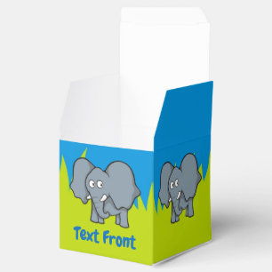 Para Regalos Caja de favores del personalizado de elefante gris