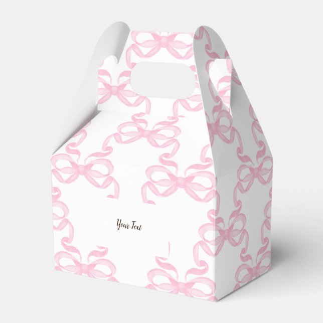 Para Regalos Caja de Favores Lazos Rosados (Front Side)