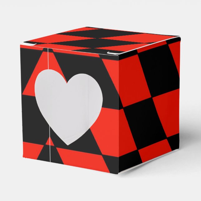 Para Regalos Caja de favores negro y rojo (Anverso)
