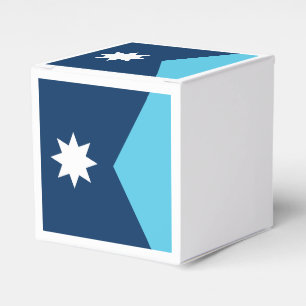 Para Regalos Caja de favores patrióticos con la bandera de Minn