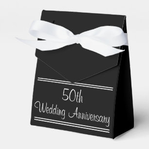 Para Regalos Caja de favores personalizada de aniversario blanc