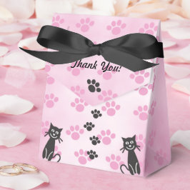 Para Regalos Caja de Favores Personalizada de Gata con Huellas 