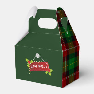Para Regalos caja de favores roja y verde
